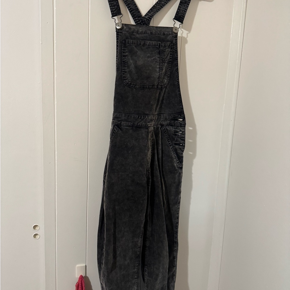 American Eagle Outfitters Black Denim Overalls